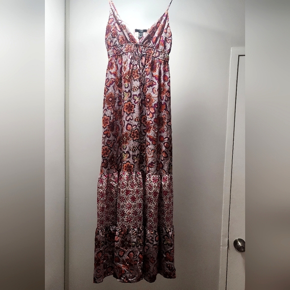 Tiered Reworked Floral Maxi Dress Sz S - Picture 4 of 6